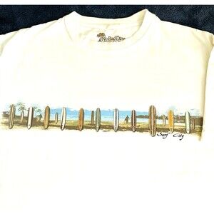 No Bad Days T Shirt Vintage Y2K Surf City Beach Board Graphic XL Cotton 90s